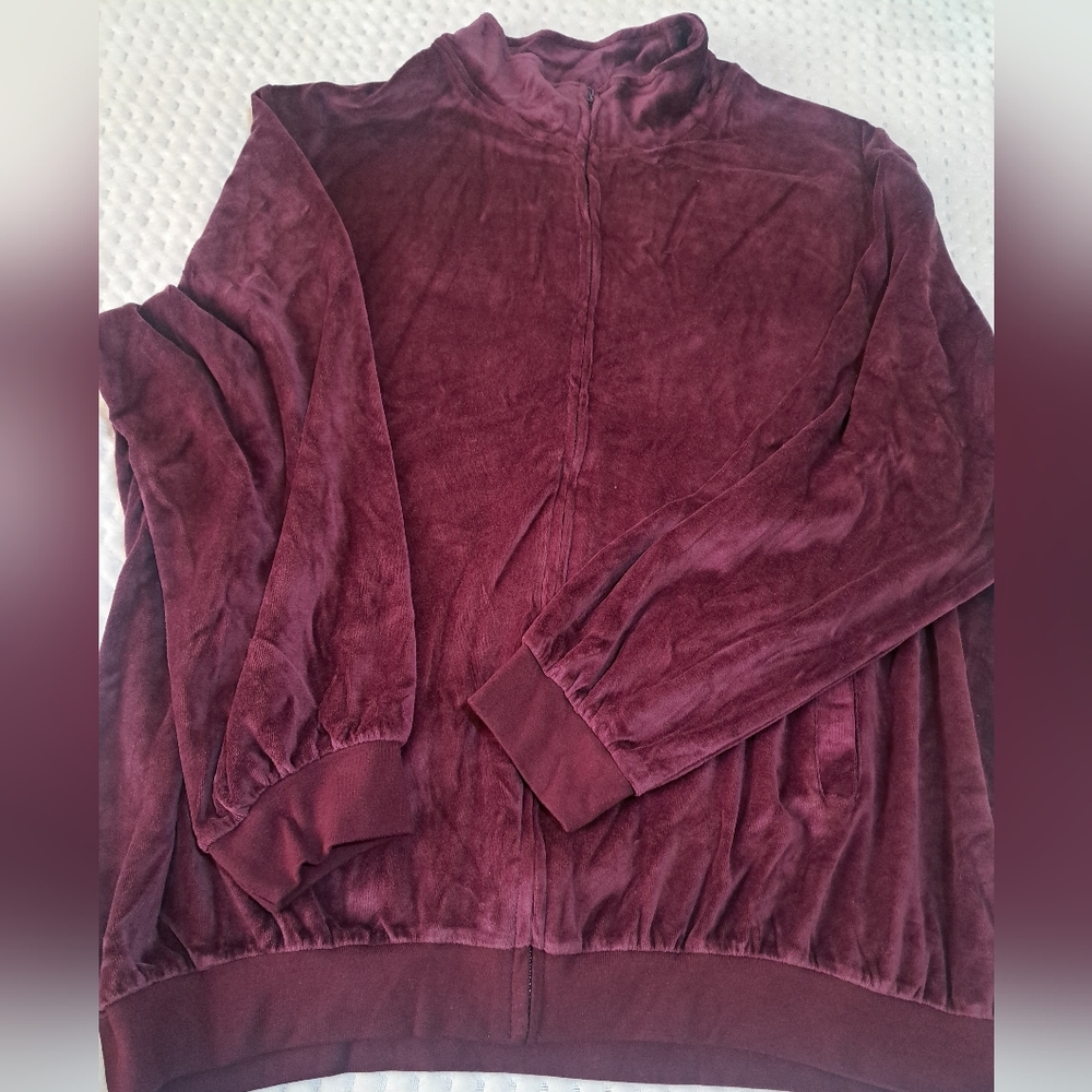 King Size  Swetpants set Women  Plus Size 2XL Velvet  Burgundy